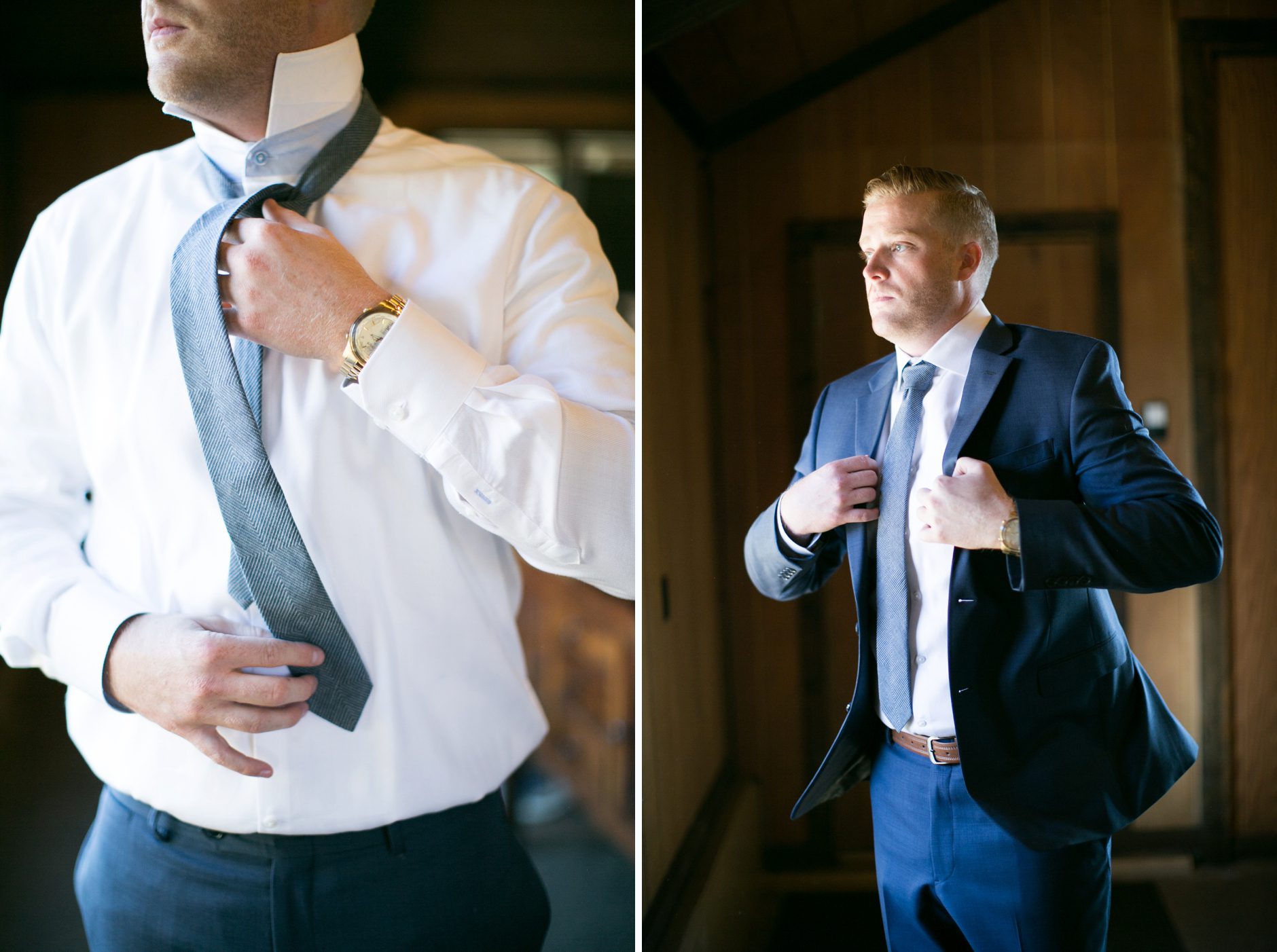 Groom Getting ready at Spruce Mountain Ranch.
