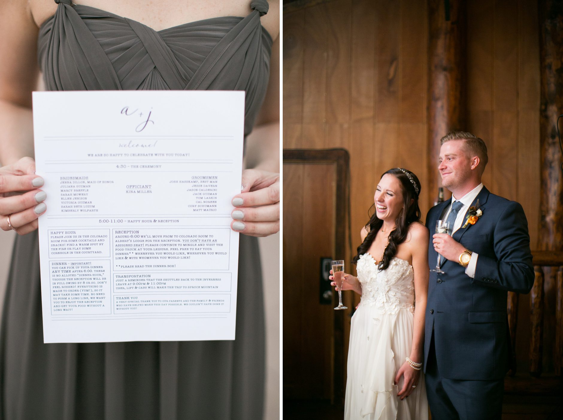 Beautiful Spruce Mountain Ranch Wedding Reception by Amy Caroline Photography