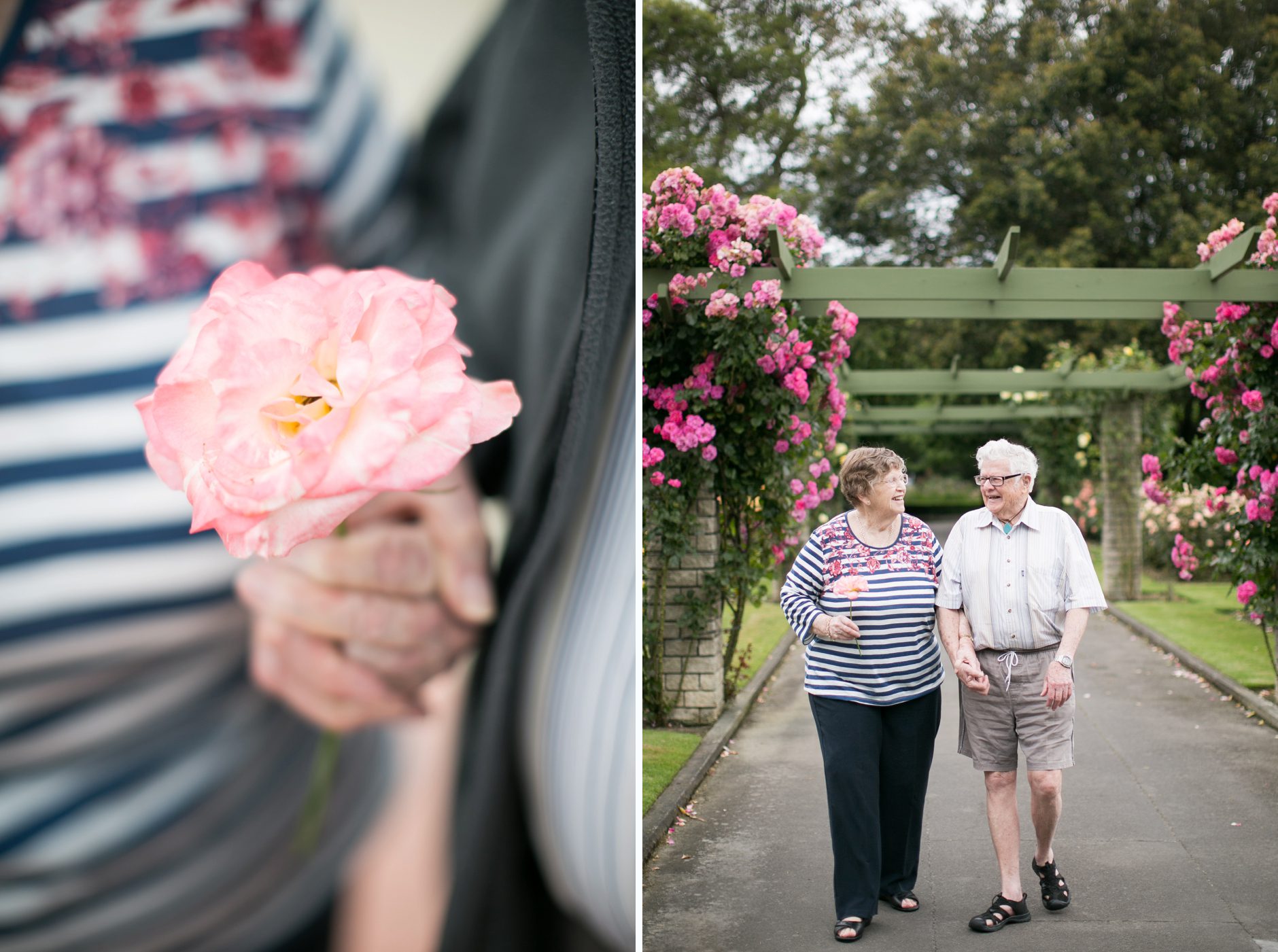 Romantic Grandparent Esplanade portraits, Palmerston North Manawatu photographers
