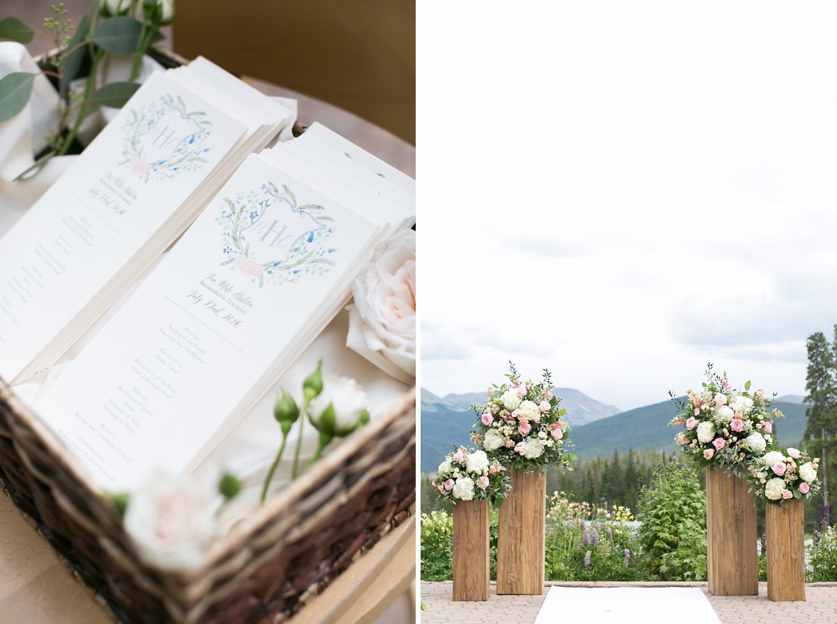 Beautiful Flower Backdrop at Ten Mile Station Breckenridge Colorado, Mountain Wedding Photographers, Amy Caroline Photography