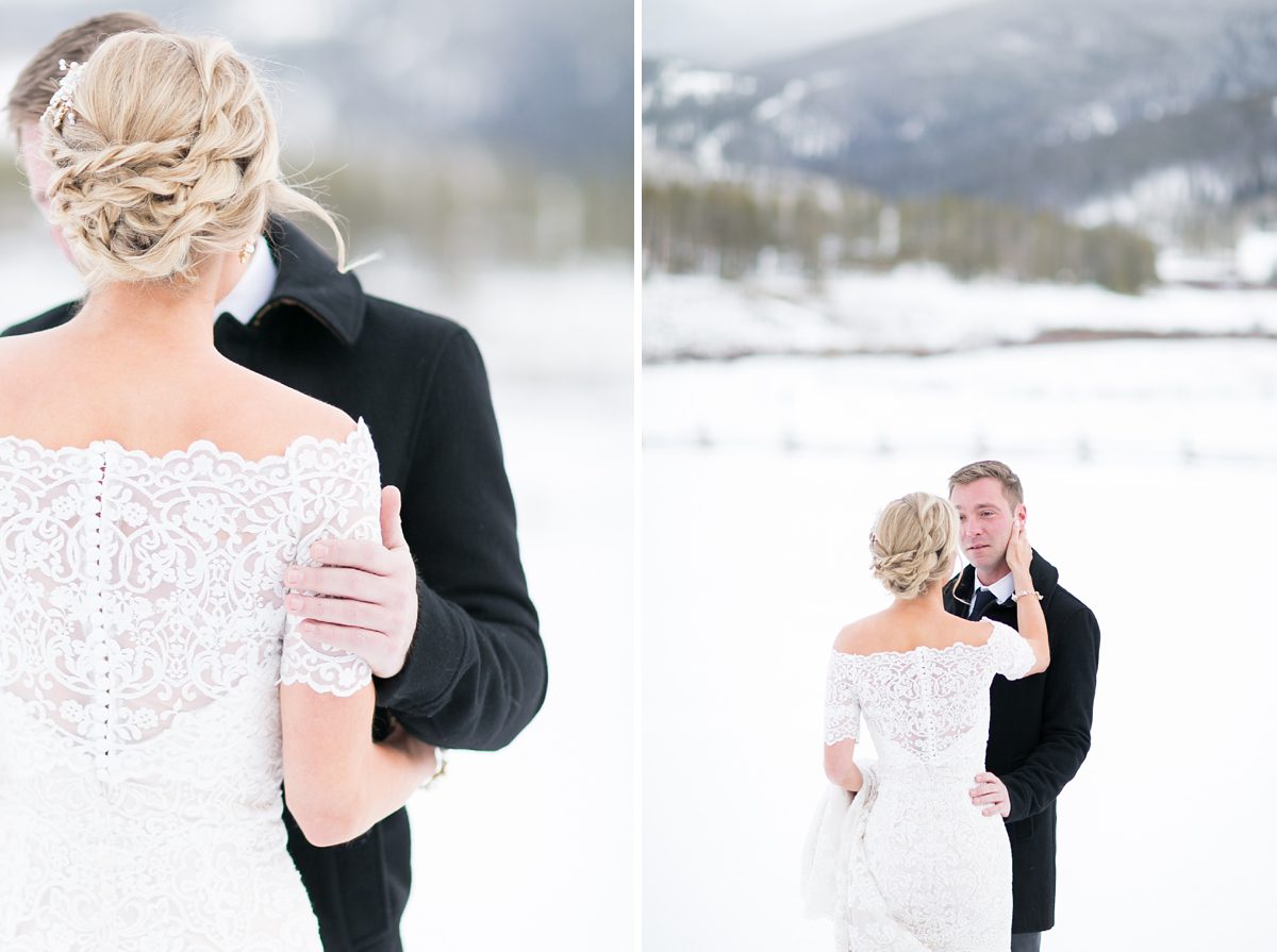 Outdoor Colorado Winter Wedding, Colorado Devils Thumb Ranch Winter Mountain Wedding, Amy Caroline Photography