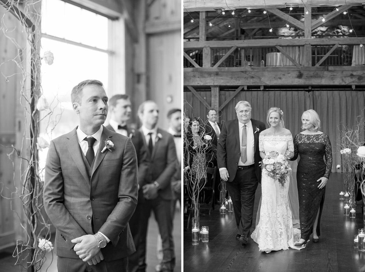 Groom sees his bride come down the aisle, Colorado Wedding Photographers, Amy Caroline Photography
