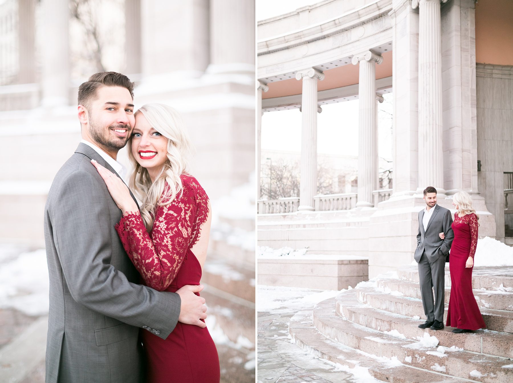 Downtown Denver Winter Engagement Pictures, Romantic Engagement Photographer, Amy Caroline Photography