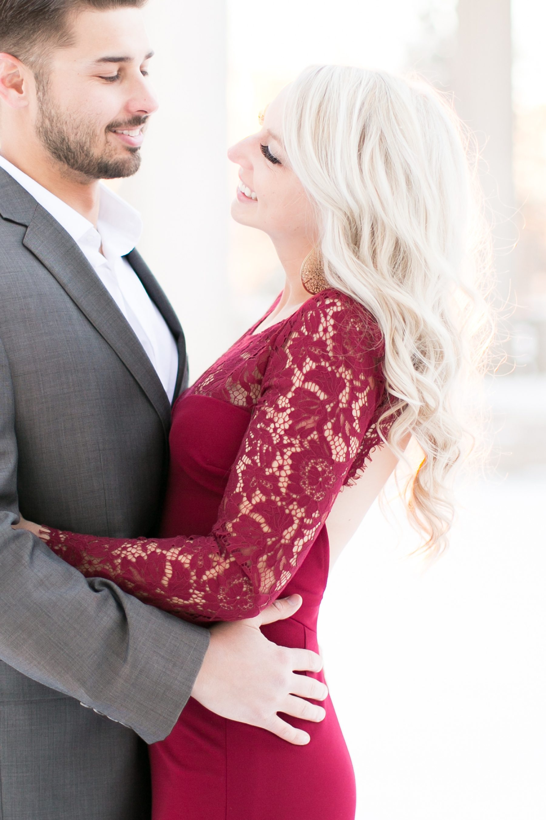 Classy Civic Center Park Winter Downtown Denver Engagement Pictures, Amy Caroline Photography
