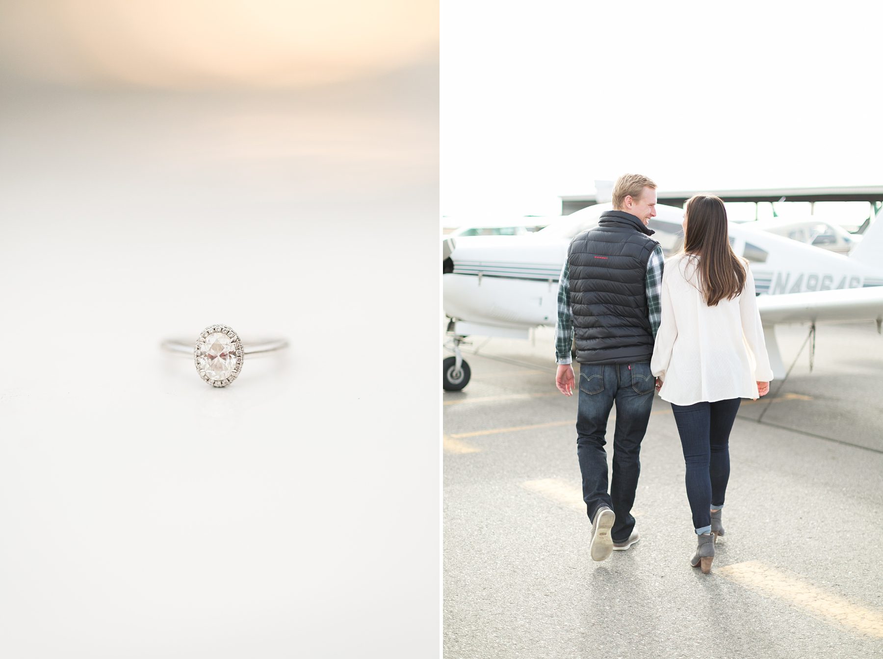Romantic Flying and Airport Engagement Pictures | Engagement Photographers Denver | Amy Caroline Photography