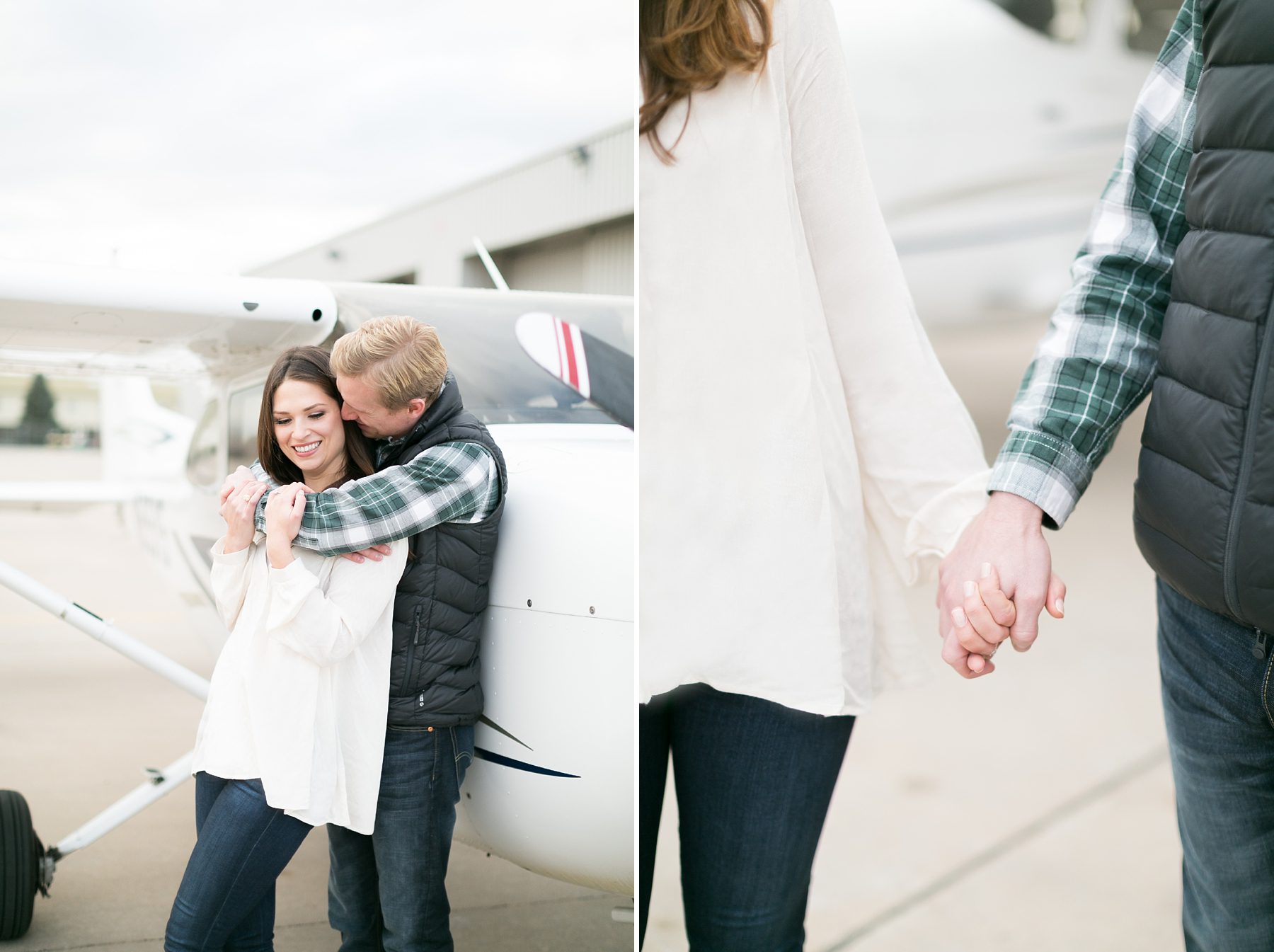 Classy Flying Denver Engagement Pictures at Centennial Airport, Amy Caroline Photography