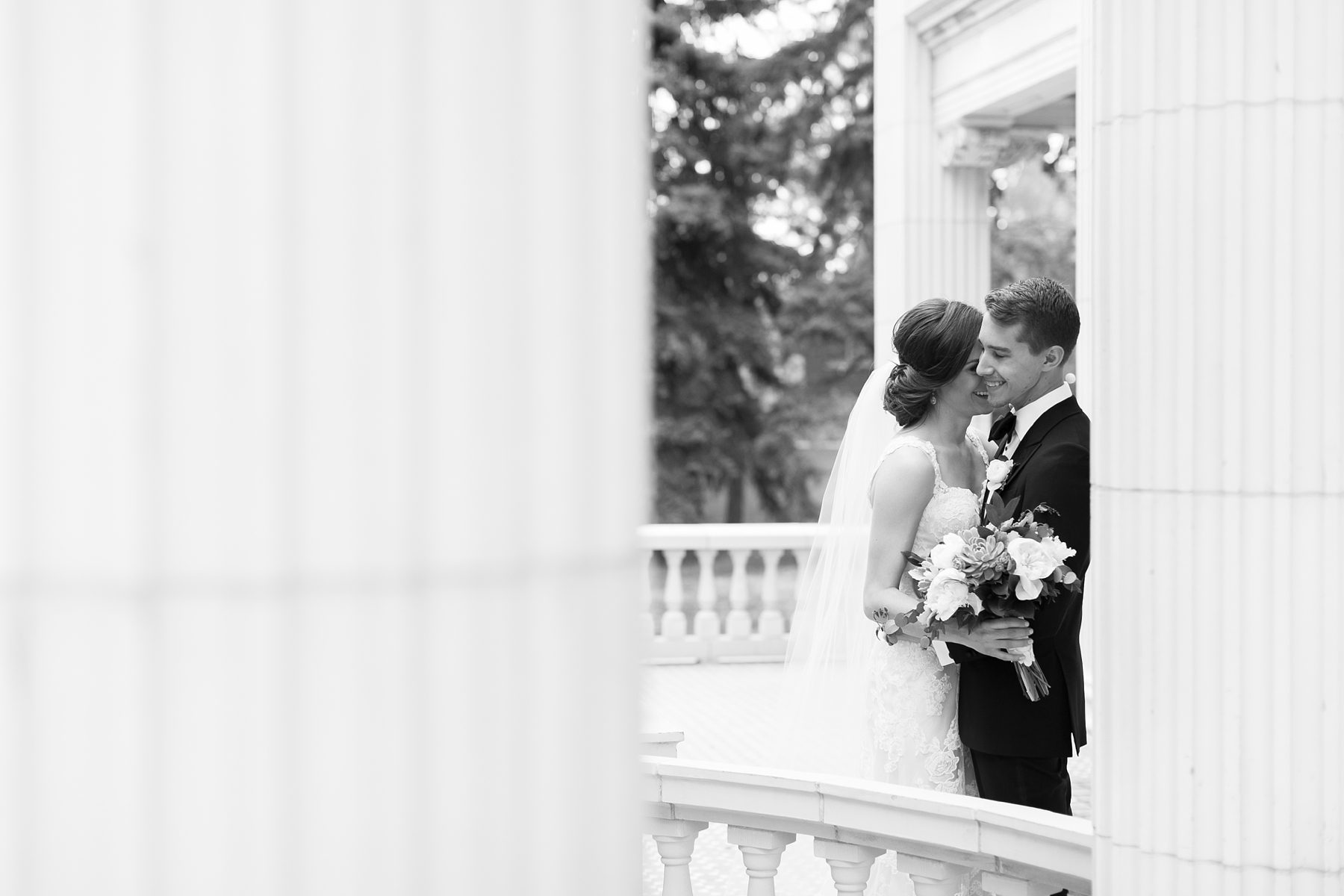 Happy Bride and Groom at Grant Humphreys, Classic Denver Wedding, Romantic Wedding Photographers, Amy Caroline Photography 