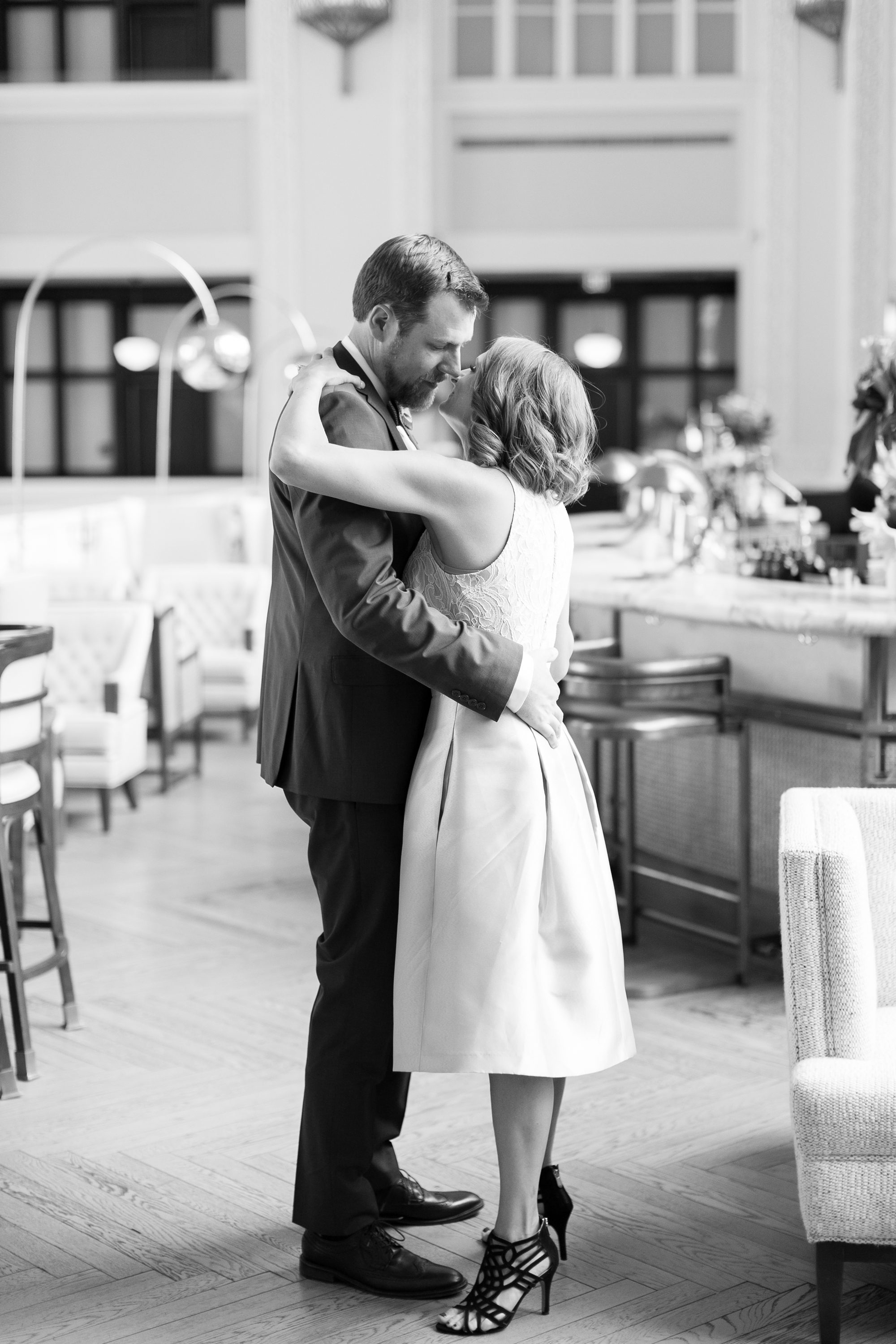 Romantic Cooper Lounge Denver Union Station Engagement Pictures, Amy Caroline Photography, Denver Wedding Photographer 
