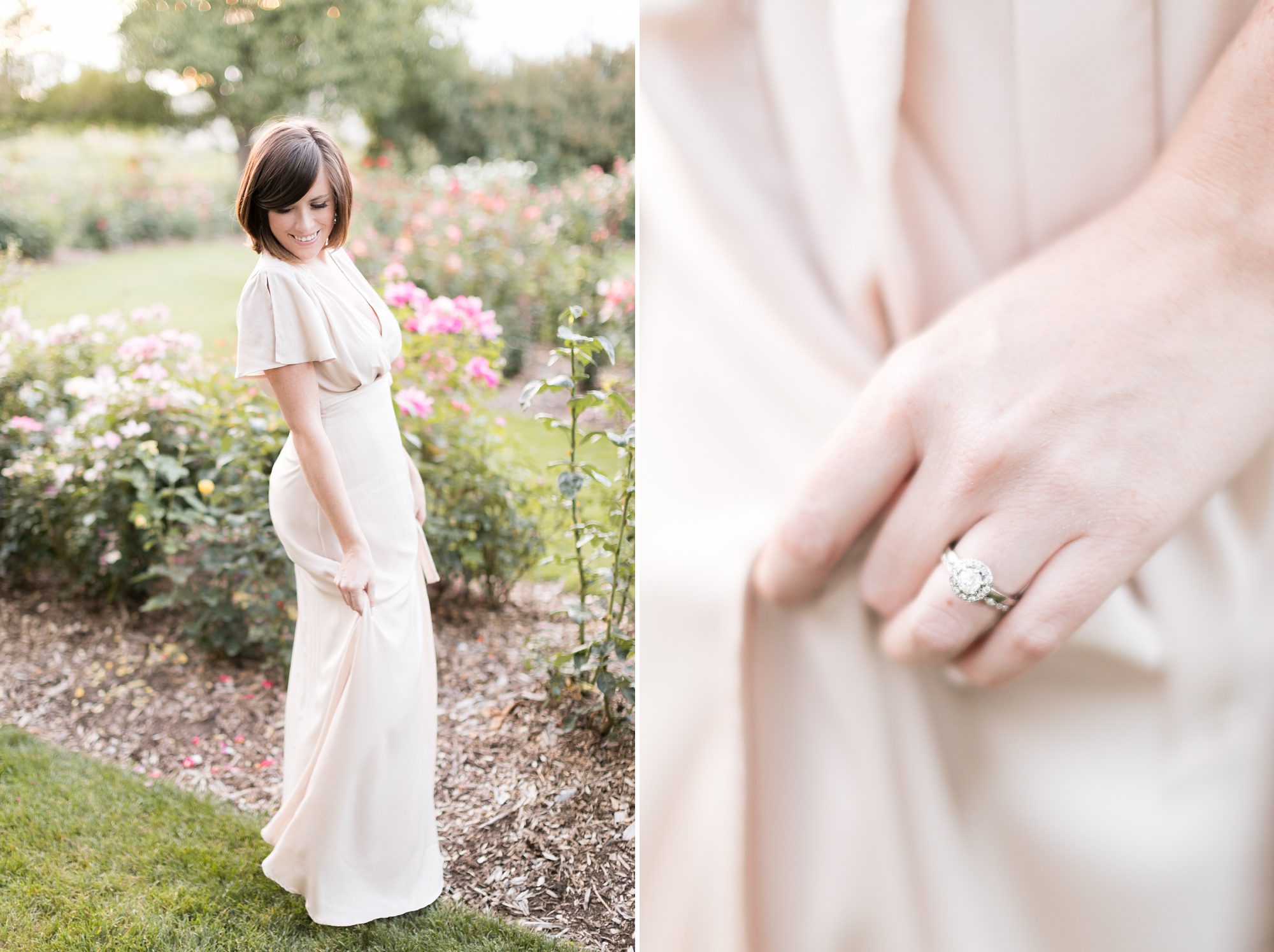 Romantic and Elegant Colorado Rose Garden Engagement Pictures, Denver Wedding Photographers, Amy Caroline Photography