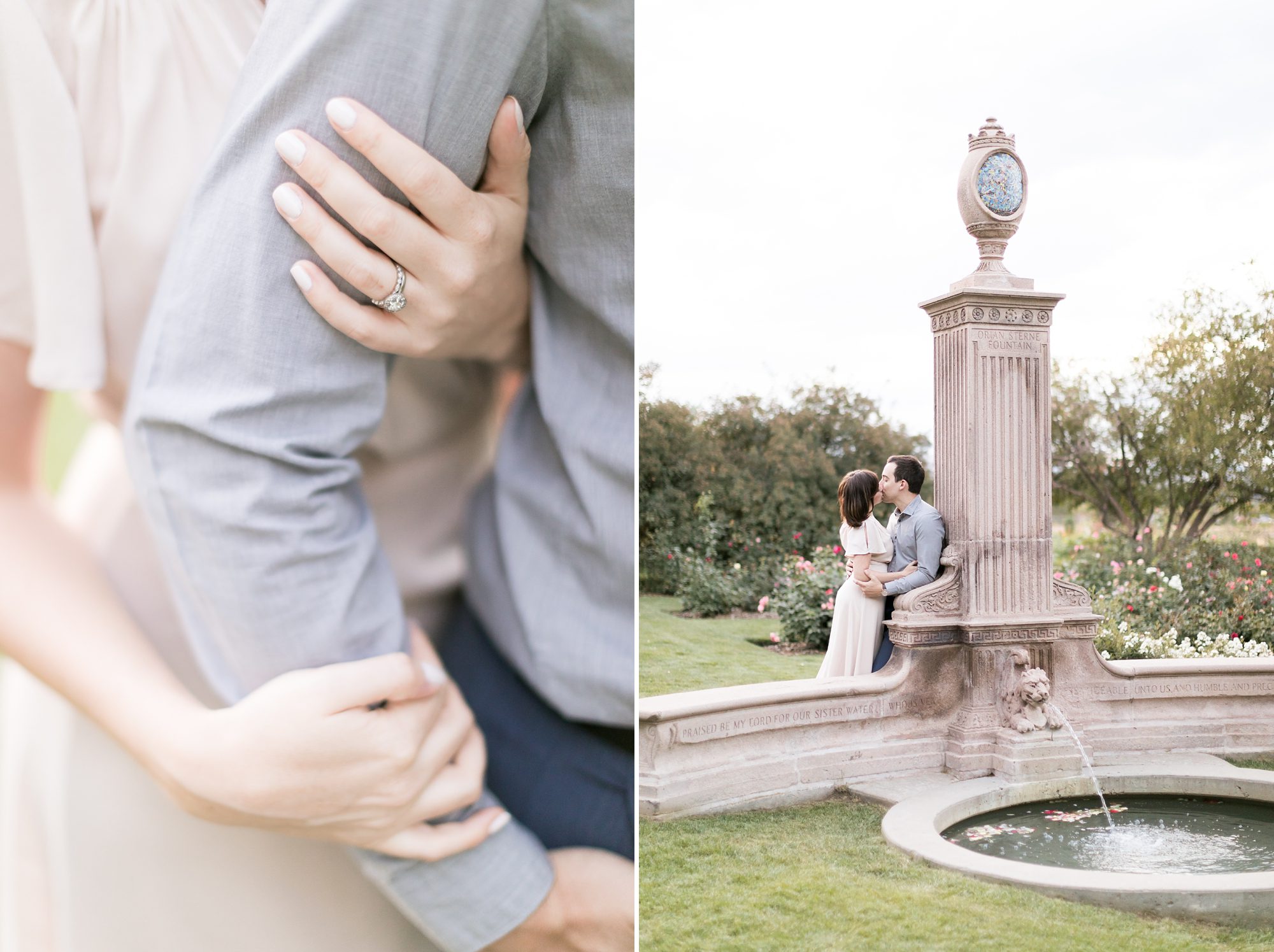 Romantic and Elegant Colorado Rose Garden Engagement Pictures, Denver Wedding Photographers, Amy Caroline Photography