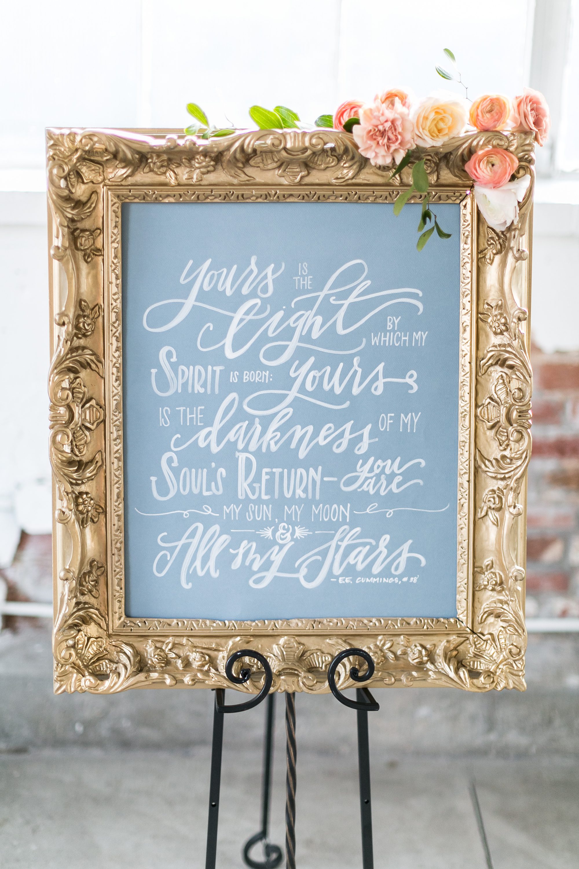 Wedding Calligraphy Sign, Blanc Denver Wedding, Amy Caroline Photography 