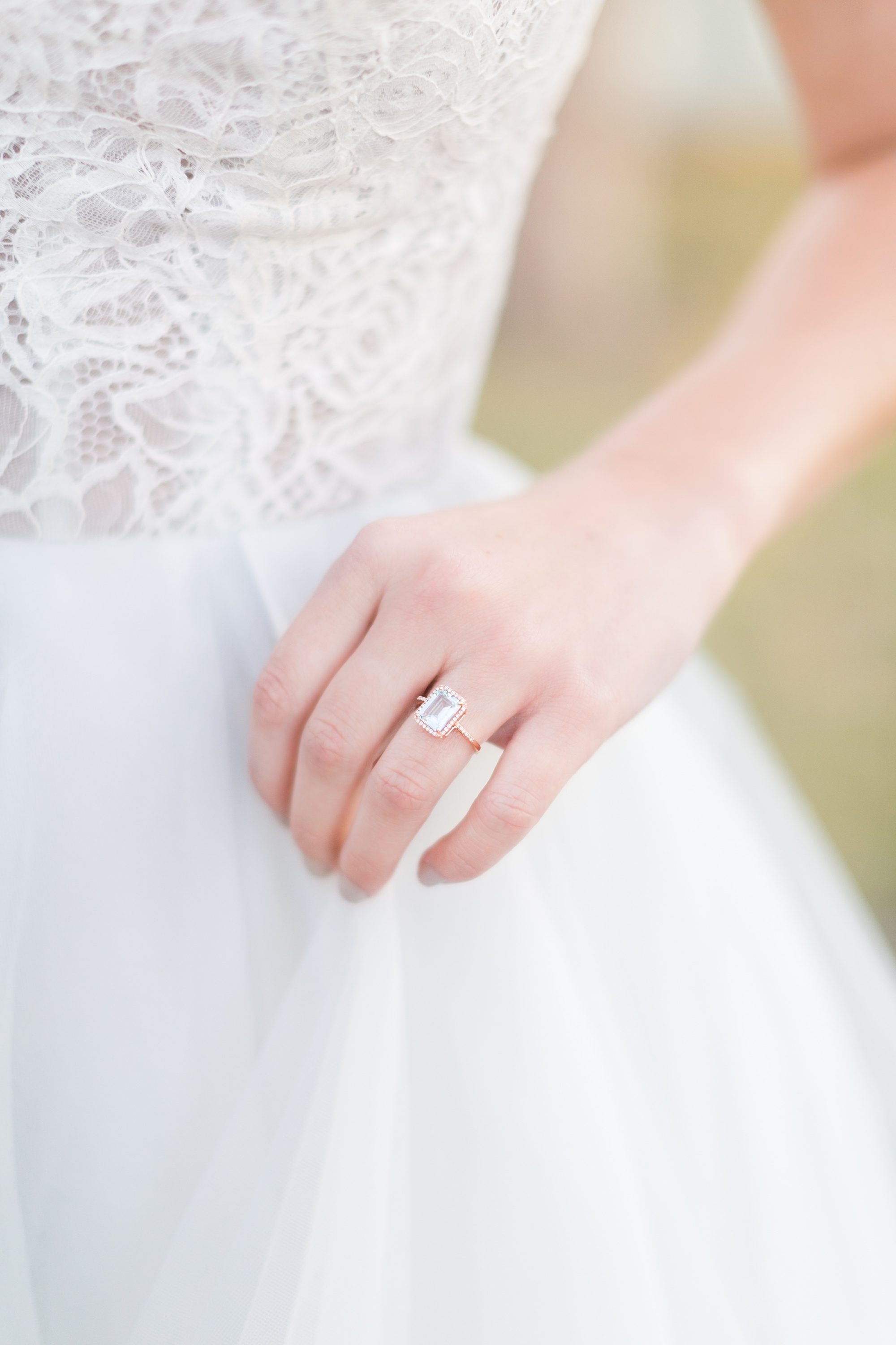 Blue Engagement Ring, Blue Hayley Paige Wedding Dress, Denver Wedding, Amy Caroline Photography 