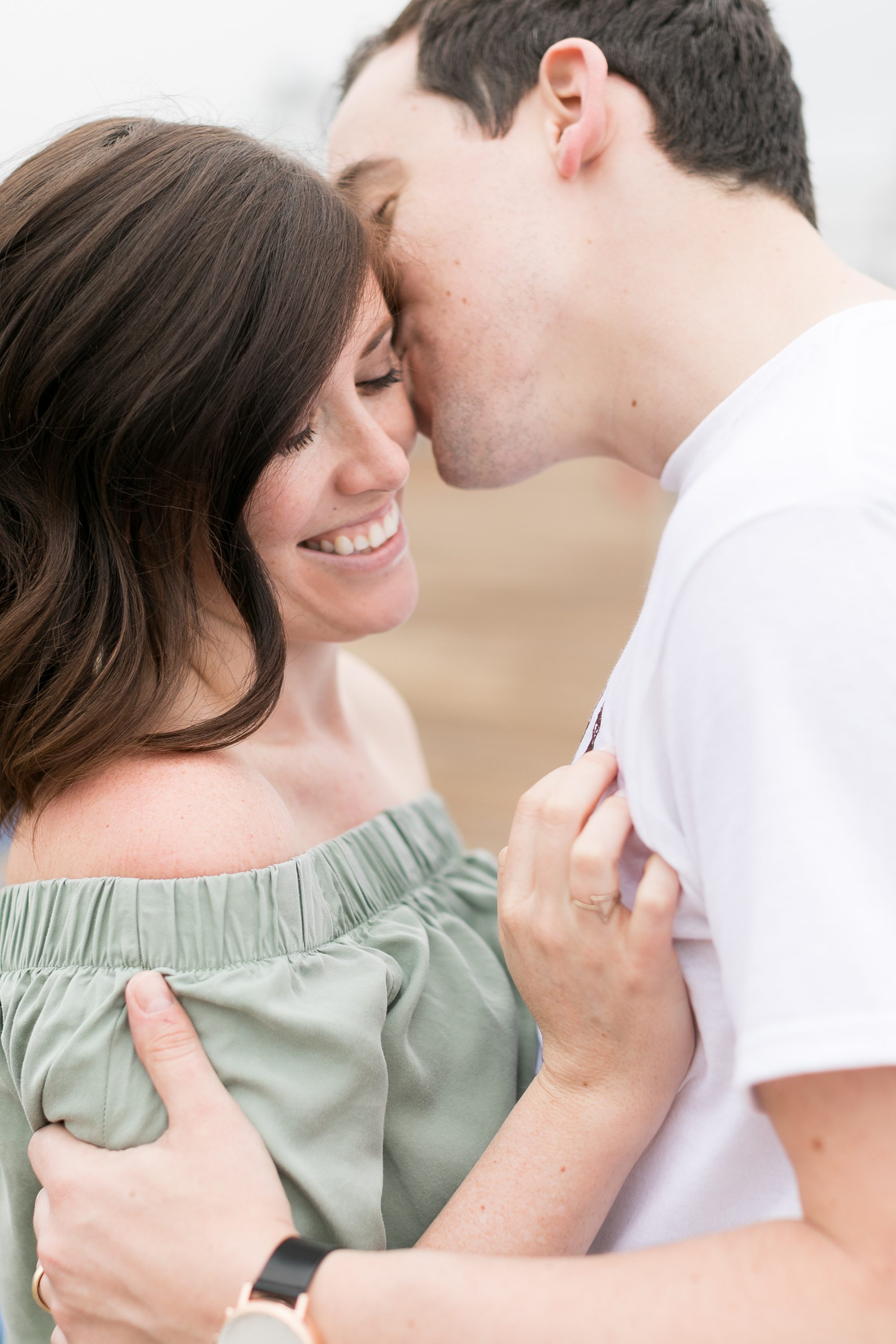 Malibu California Pier Engagement Pictures, Foggy Beach Engagement Pictures , Amy Caroline Photograph