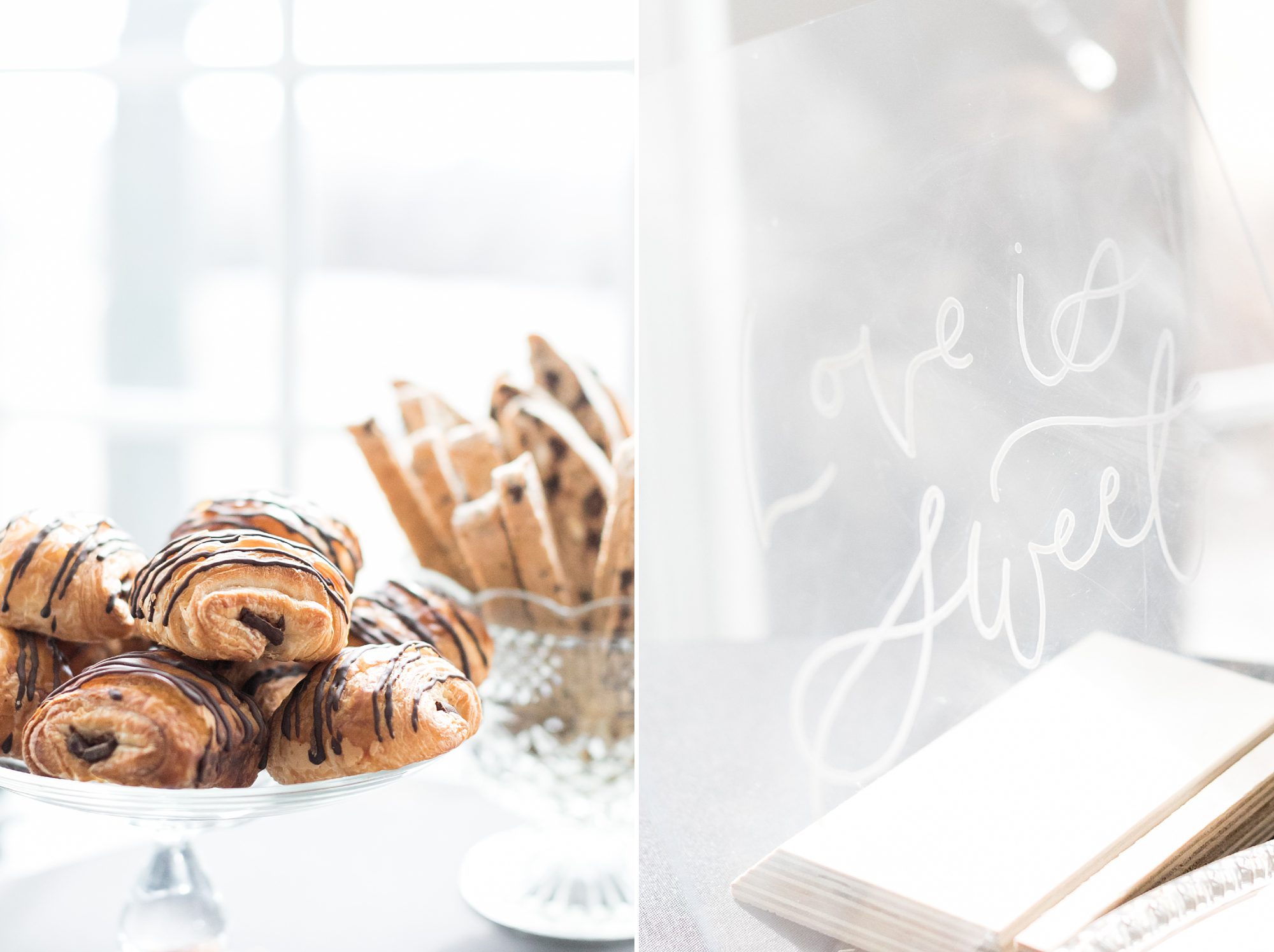 Breakfast Wedding Food, Love is Sweet Calligraphy sign, Denver Wedding, Amy Caroline Photography 