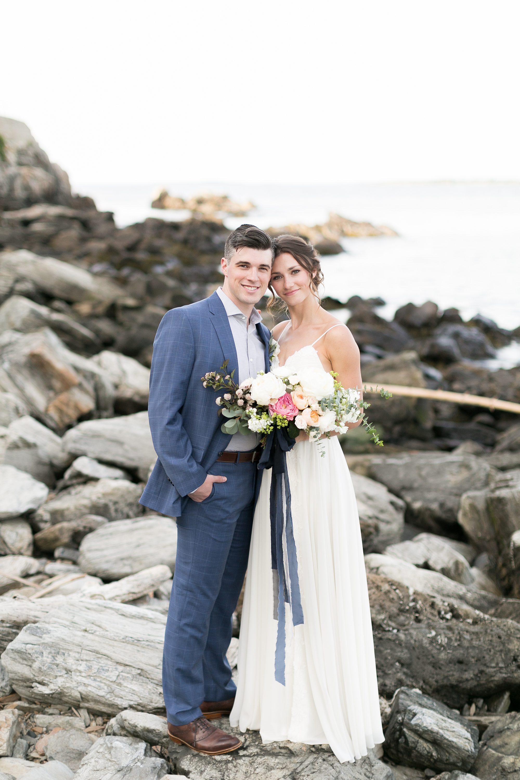 Portland Maine Coastal Romantic Wedding Elopement , Maine Wedding Photographers, Amy Caroline Photography 