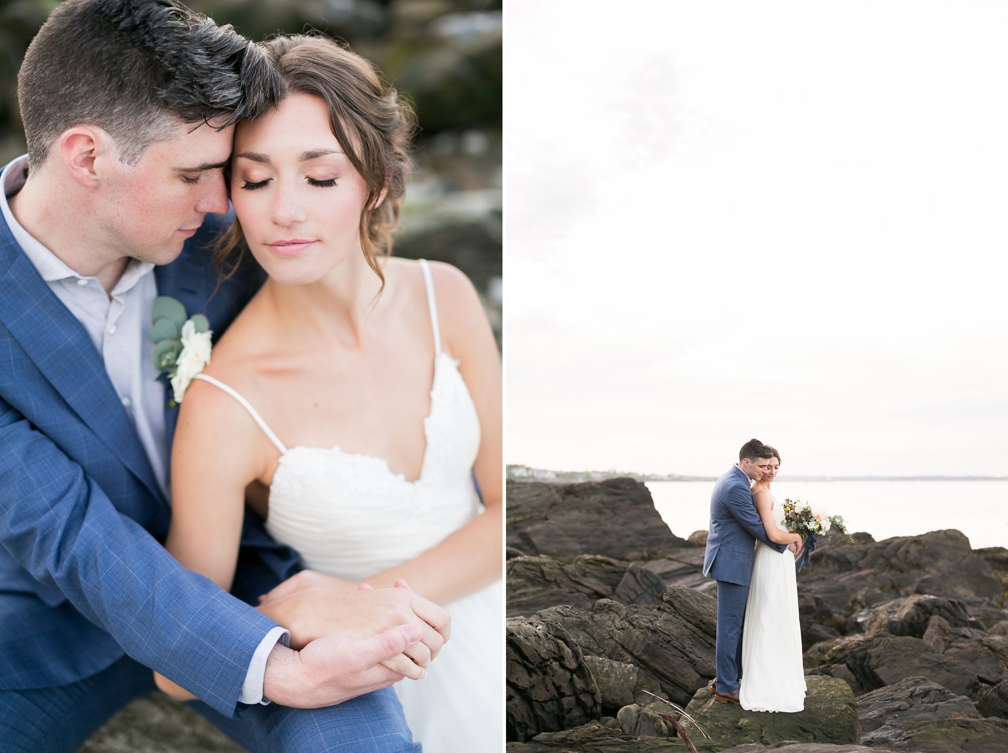 Portland Maine Coastal Romantic Wedding Elopement , Maine Wedding Photographers, Amy Caroline Photography 