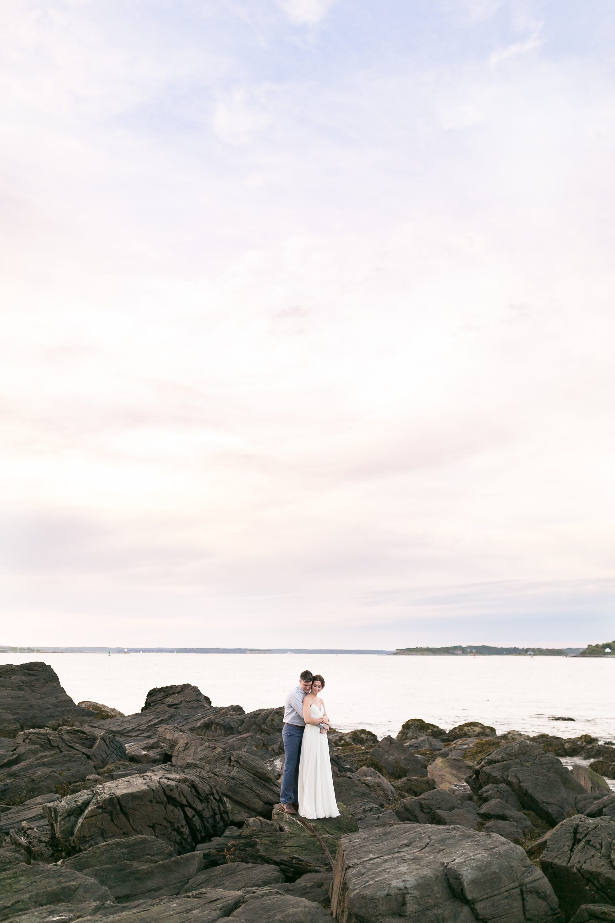 Sunset beach Wedding in Portland Maine, Maine Wedding Photographer, Amy Caroline Photography 