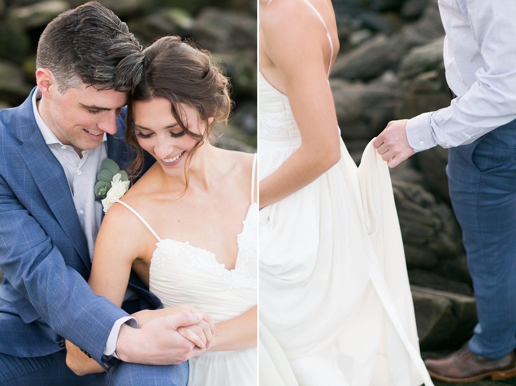 Portland Maine Coastal Romantic Wedding Elopement , Maine Wedding Photographers, Amy Caroline Photography 