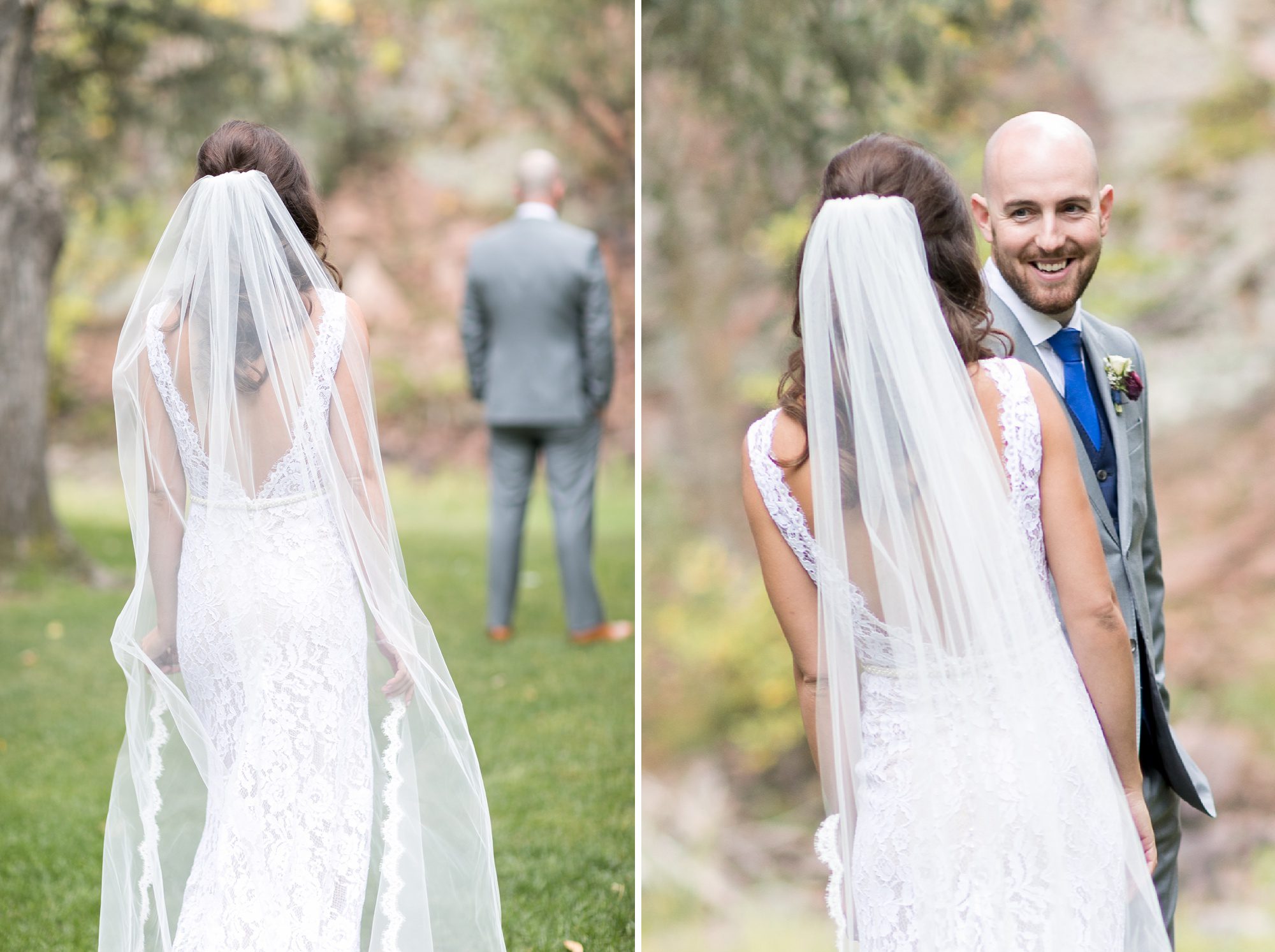 Bride and Groom First Look Riverbend Lyons Colorado, Amy Caroline Photography 