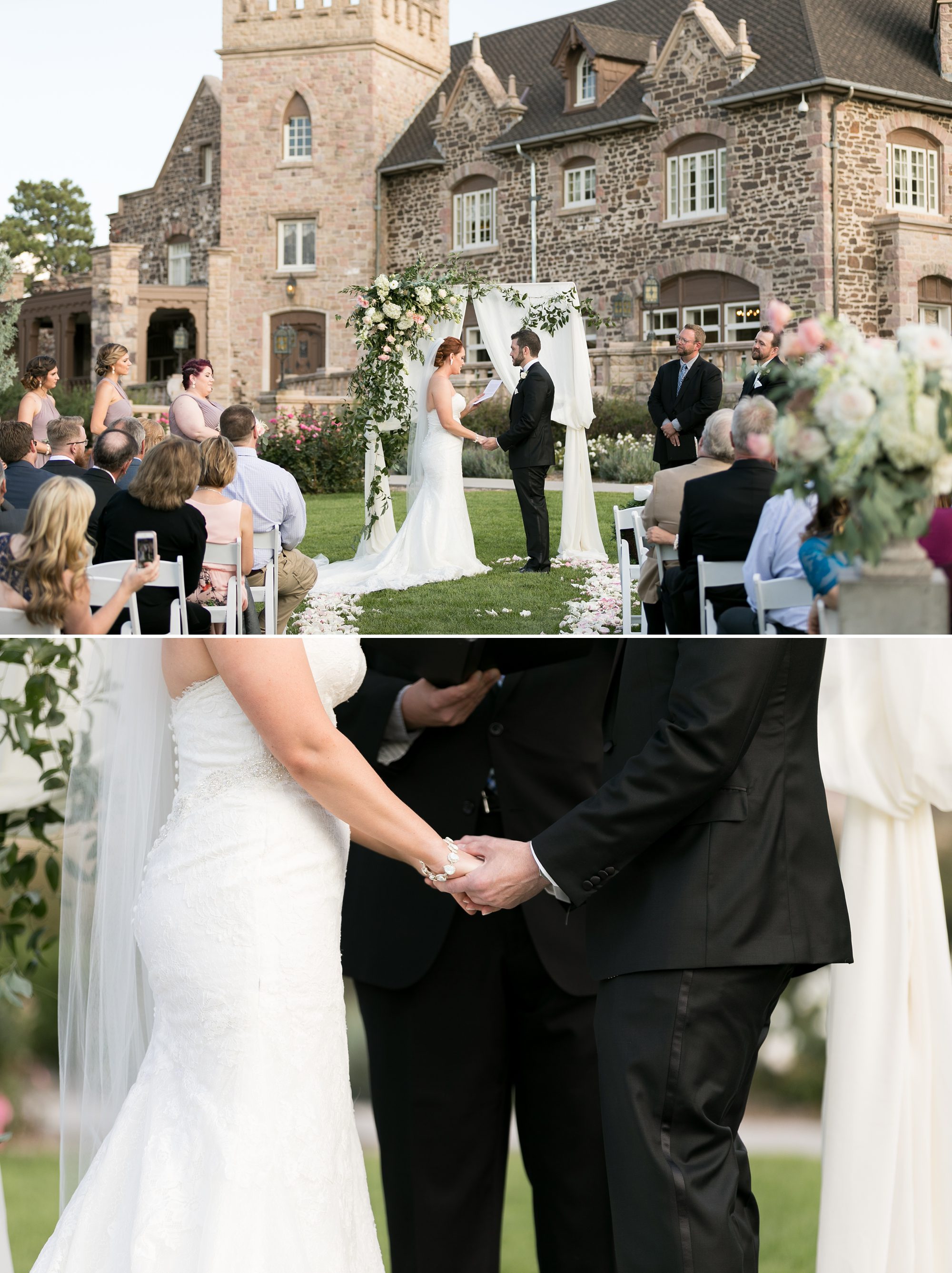 Ceremony at Highlands Ranch Mansion, Classic and Romantic Colorado Wedding Photography, Amy Caroline Photography 
