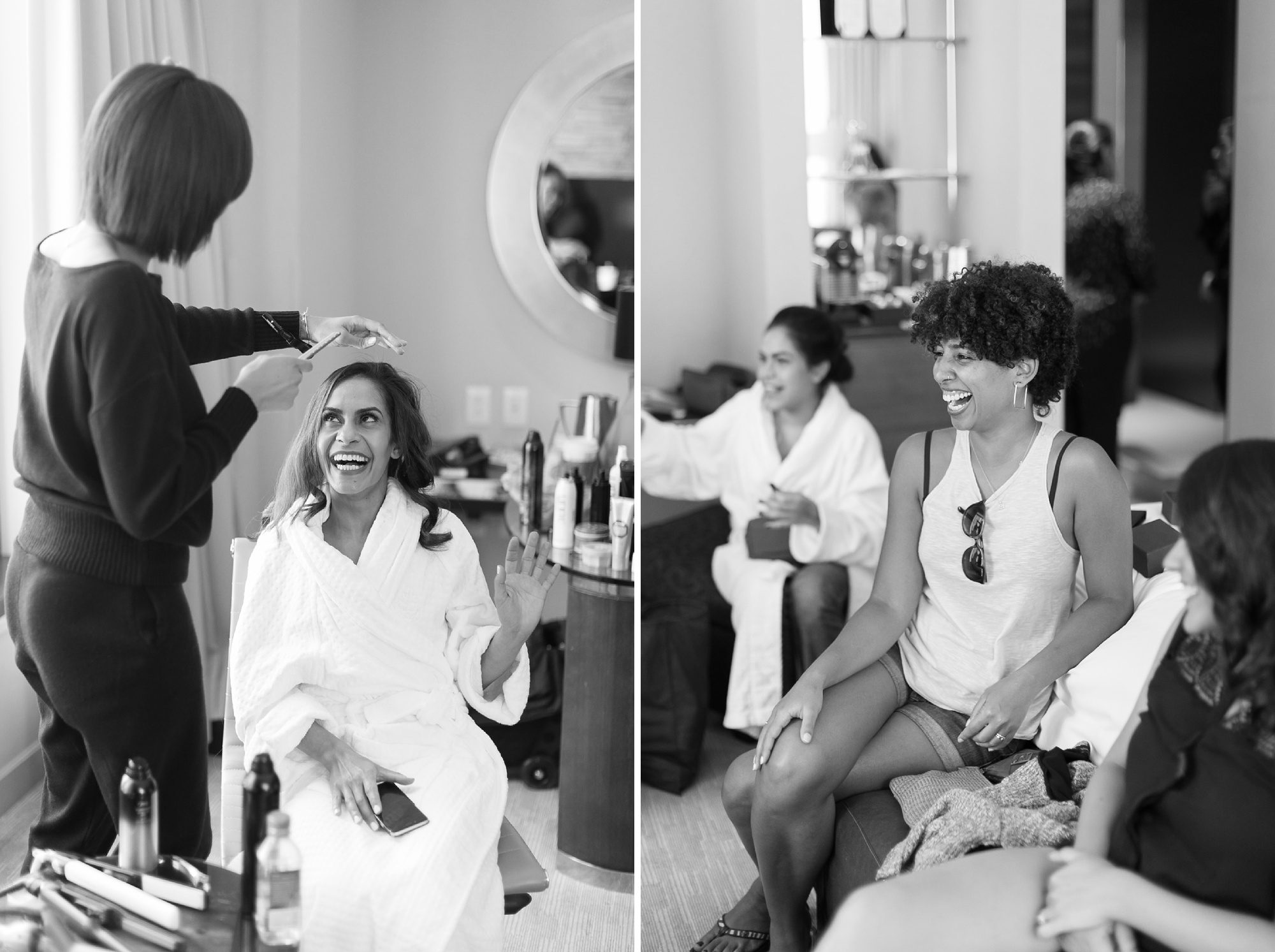Bride getting ready at Four Seasons Denver, Colorado Wedding photographers, Amy Caroline Photography