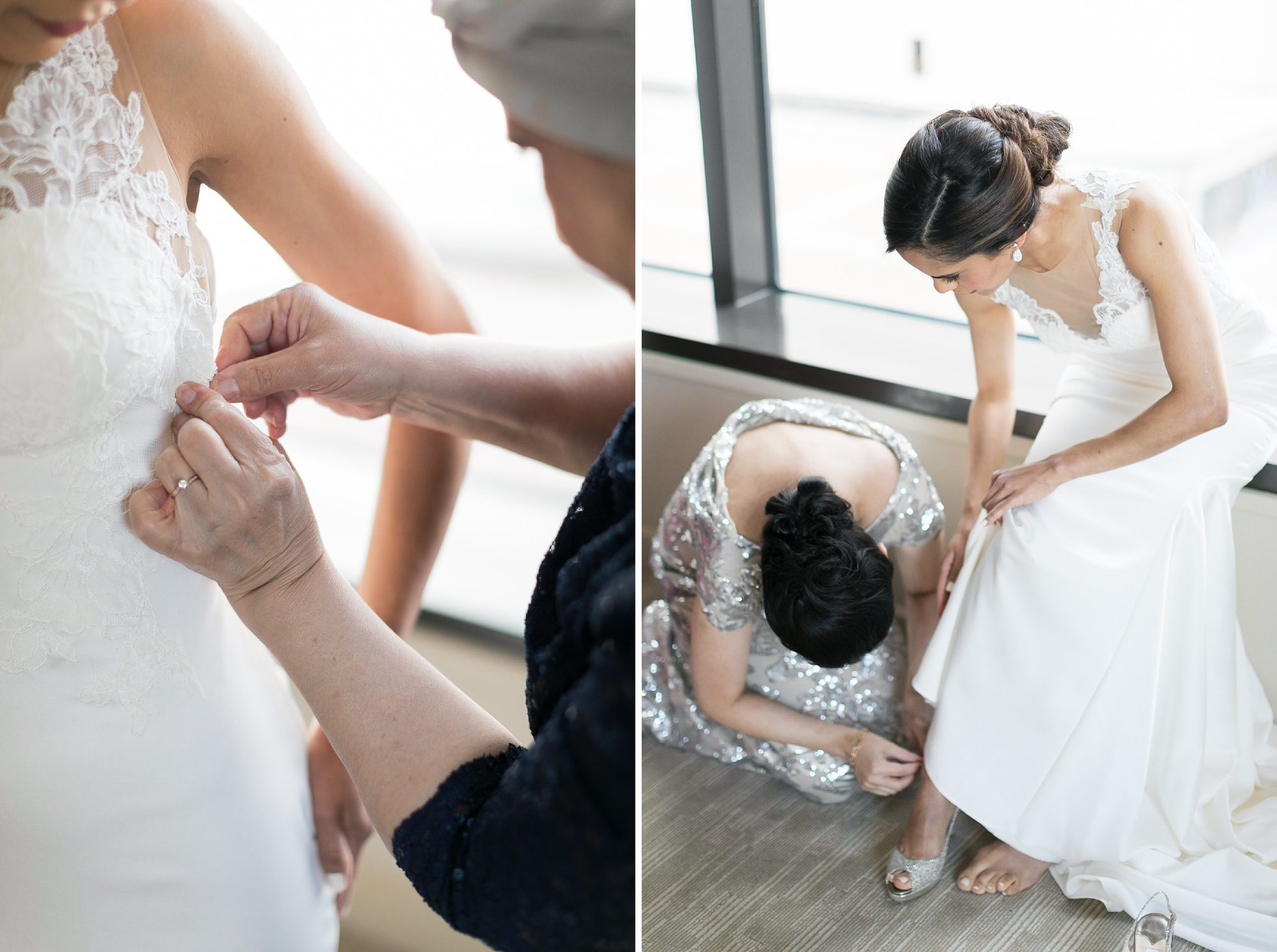 Bride getting ready at Four Seasons Denver, Colorado Wedding photographers, Amy Caroline Photography