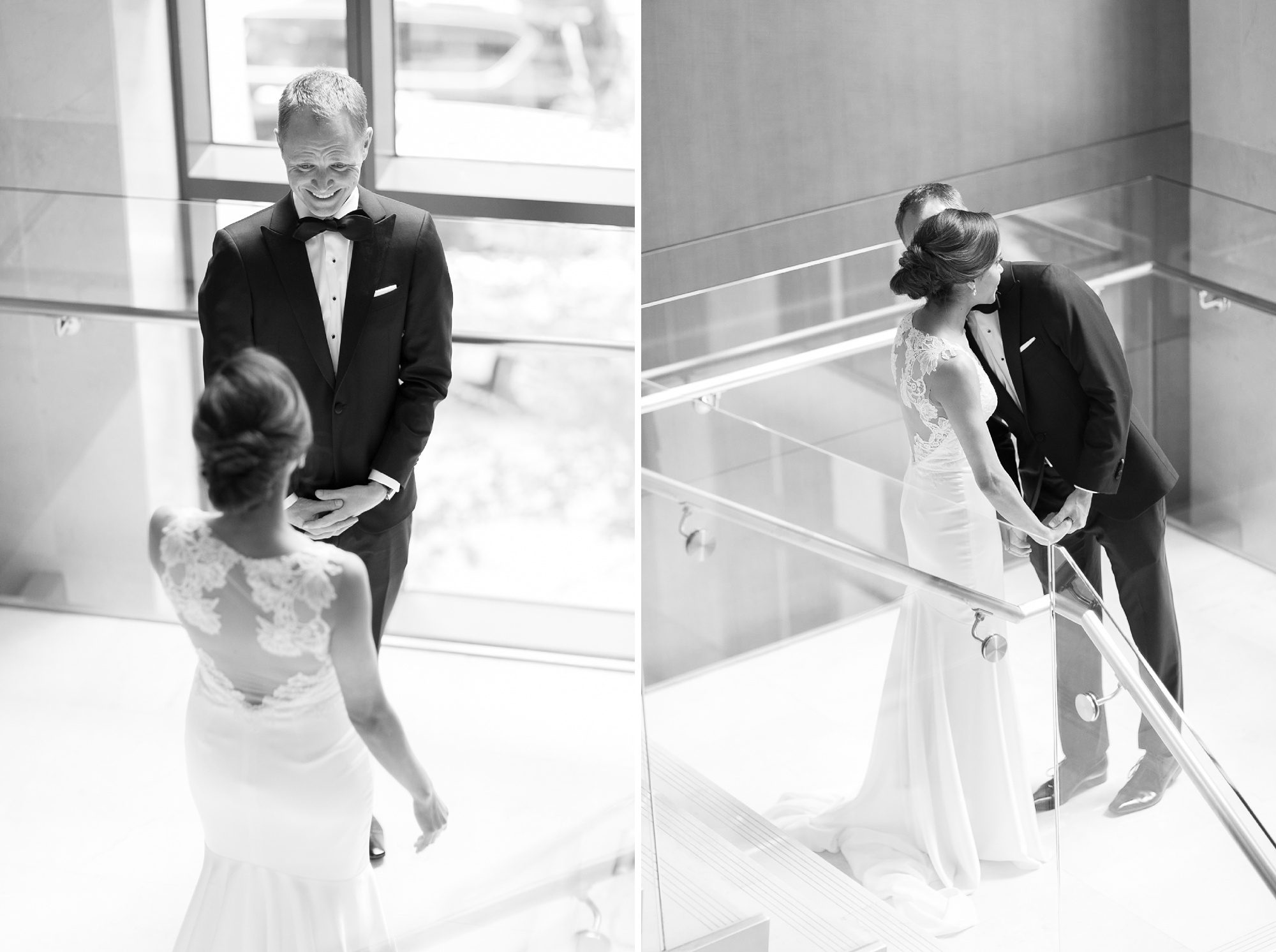 Bride and Groom First Look Denver Four Seasons, Amy Caroline Photography