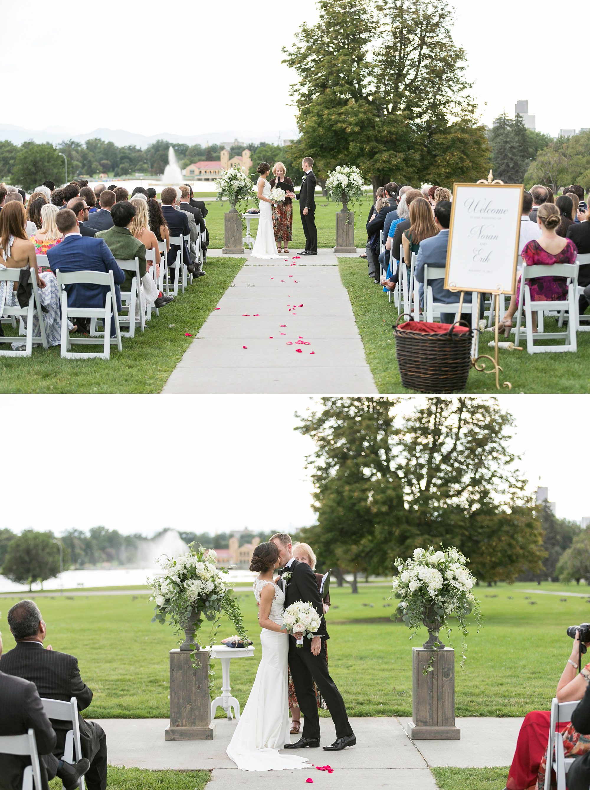 Classic Denver Museum Of Nature and Science Outdoor Wedding Ceremony, Amy Caroline Photography