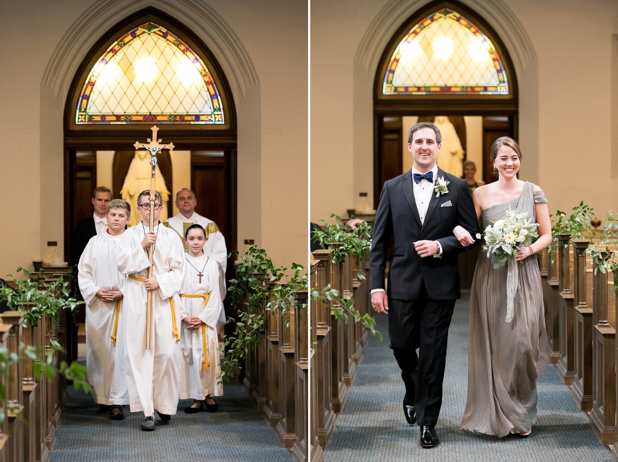 Blessed Sacrament Catholic Church Denver Wedding Ceremony, Elegant Garden Inspired Denver Catholic Wedding, Amy Caroline Photography 