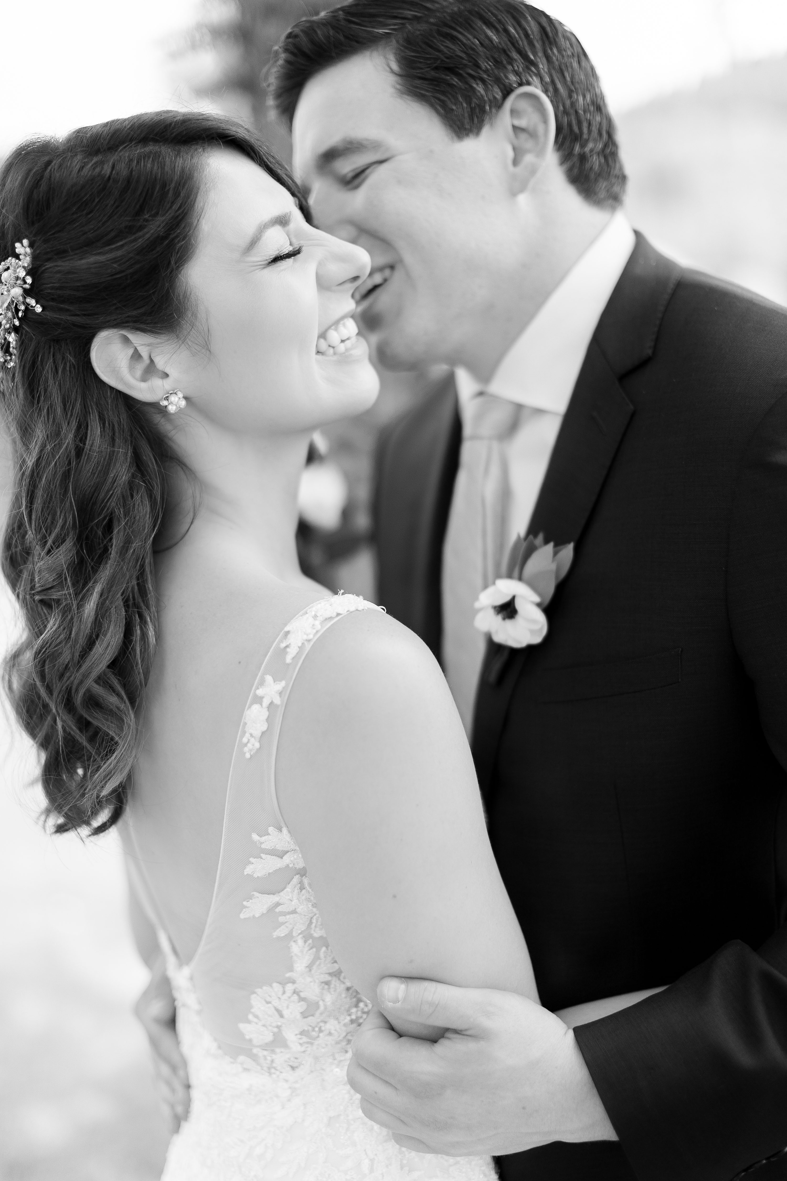 Joyful and Happy bride and groom. A Classic Mountainside Intimate Aspen Colorado Wedding. By Amy Caroline Photography