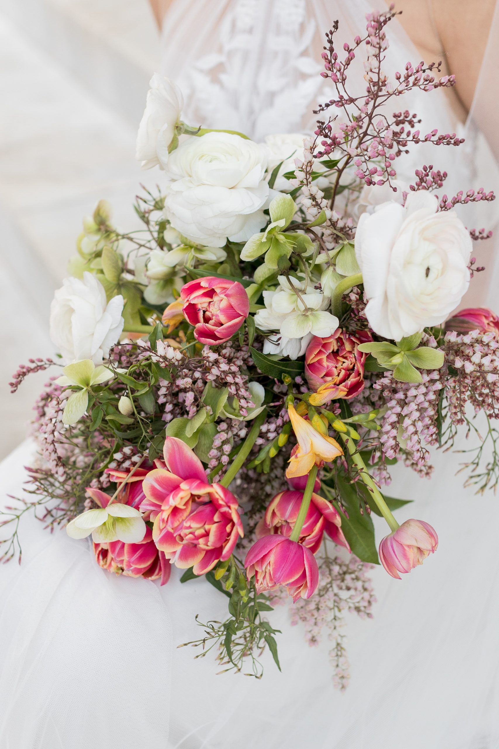 Whimsical Spring Bridal Bouquet by Denver Florist Siloh Floral. Photographed by Amy Caroline Photography.