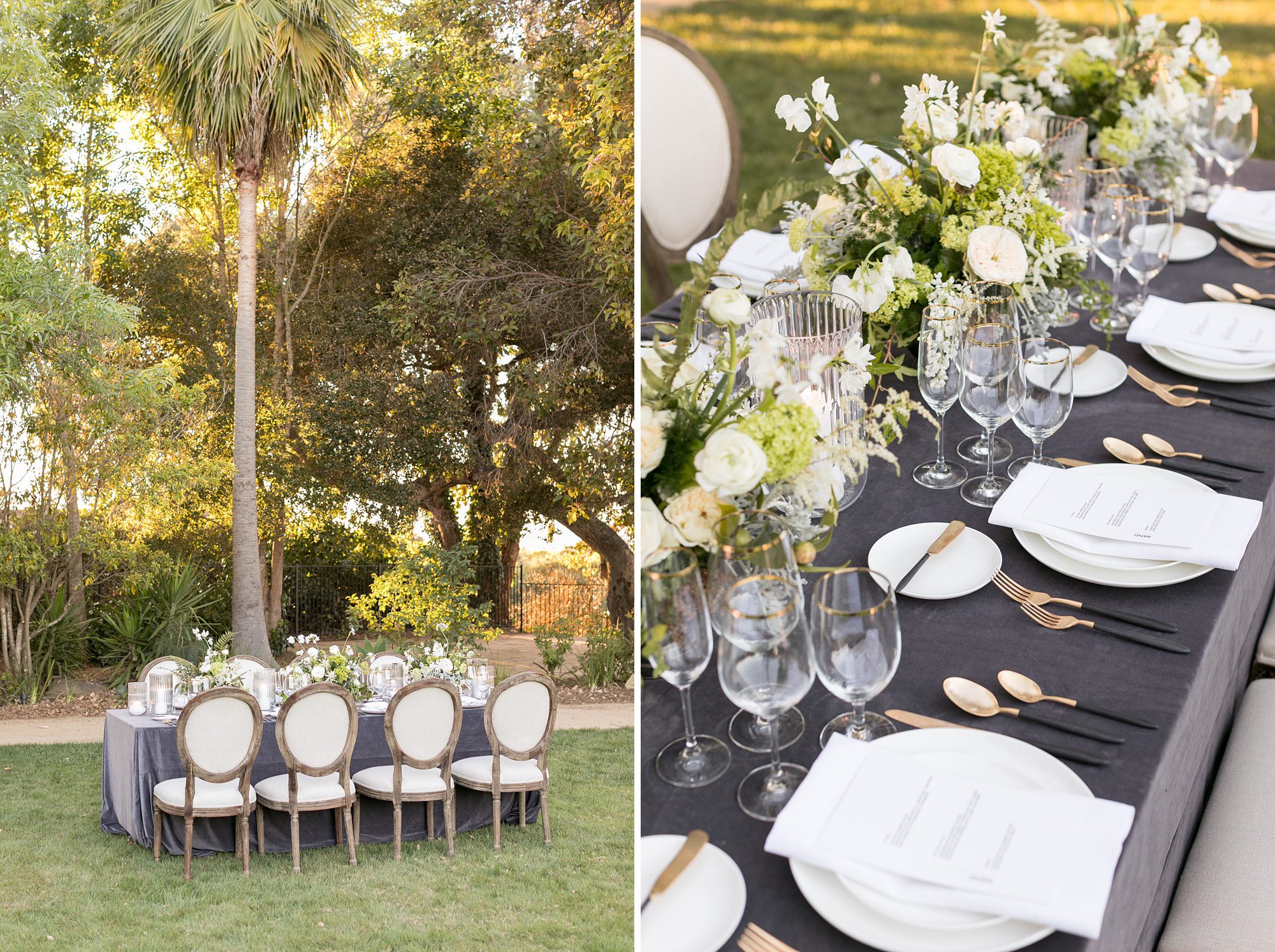 Elegant and Intimate Santa Barbara Wedding Reception. Small Wedding Reception ideas. Santa Barbara Wedding Photographers, Amy Caroline Photography.