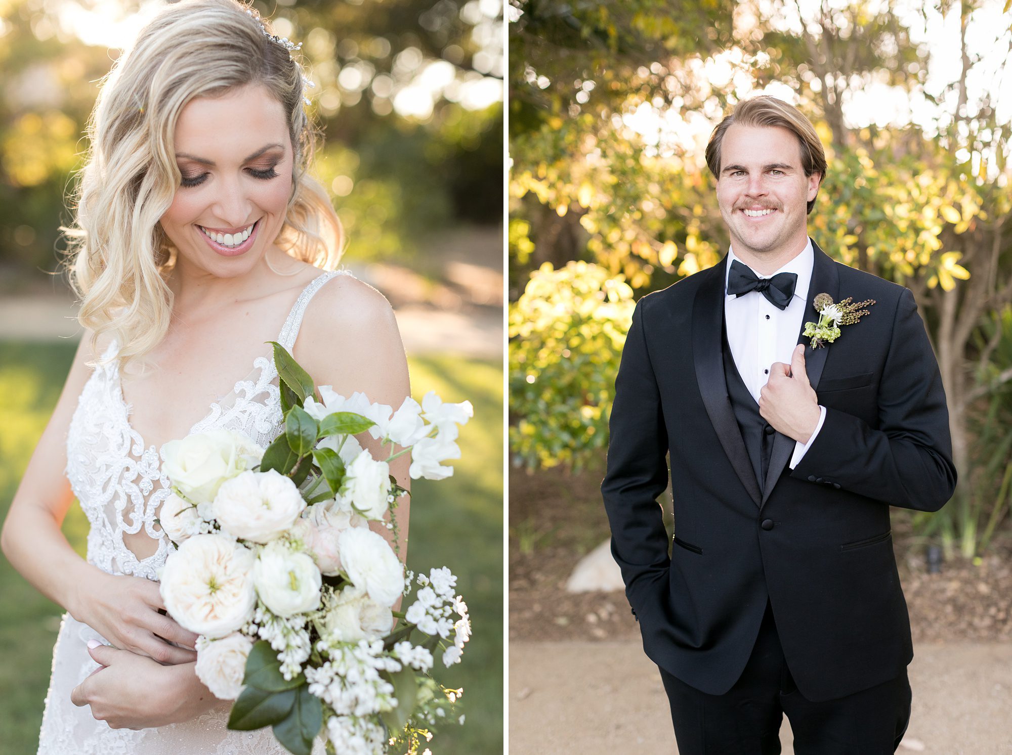 Bride and Groom Wedding Day Portraits. Elegant Intimate Santa Barbara Wedding Inspiration. Amy Caroline Photography.