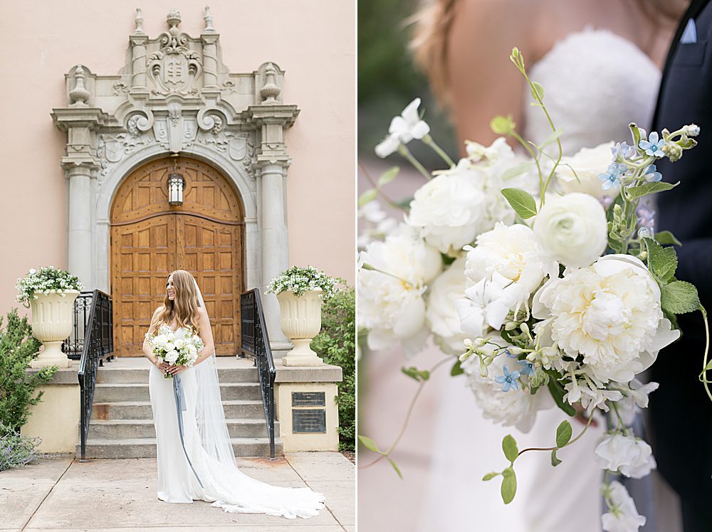 Elegant Italian Inspired Wedding at the Broadmoor Hotel, White Whimsical Wedding Bouquet, Bride at the Broadmoor Hotel, Broadmoor Hotel Wedding Photographer, Amy Caroline Photography