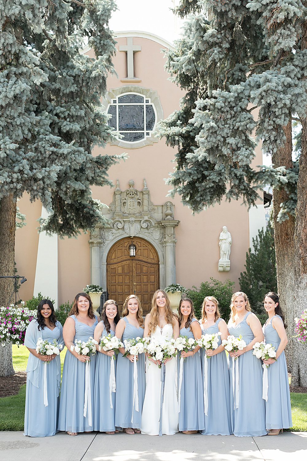 Blue Bridesmaids Dresses, Broadmoor Hotel Wedding, Colorado Springs Wedding Photographer, Amy Caroline Photography